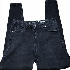 Basement US size 8 high waist black skinny jeans